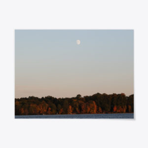 Moon over lake -Upnorth Wisconsin Poster